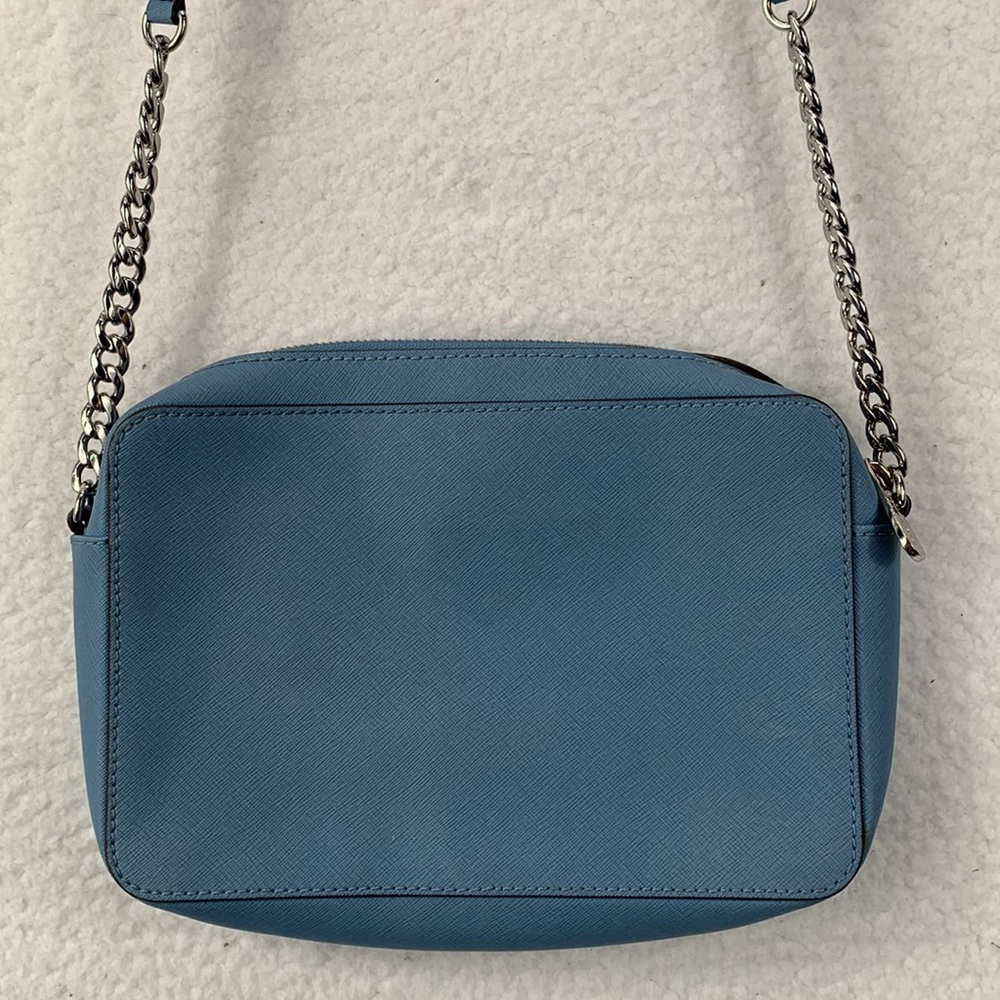 Michael Kors Women’s Sky Blue‎ Leather East West Crossbody Bag Gold Hardware - Picture 5 of 16